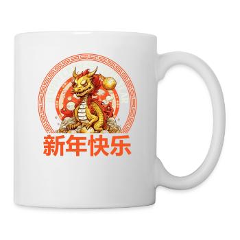 Year Of The Dragon Happy Chinese New Year 2024 - Tasse - Weiß - Rechts