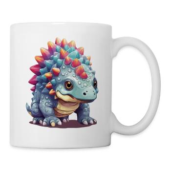 Niedlicher Pastell Ankylosaurus Dino Comic - Tasse - Weiß - Rechts