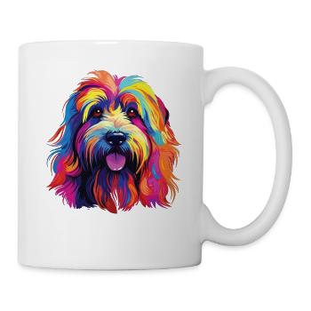 Aquarelle coloré Bearded Collie - Mug blanc - blanc - Droite