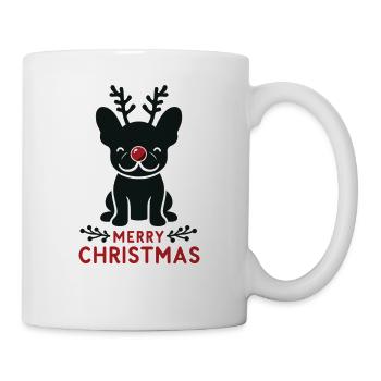 Bouledogue Français Noël Hiver Animaux Chiens - Mug blanc - blanc - Droite