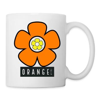 Orange Tulip Double-Flower - Mug - white - Right