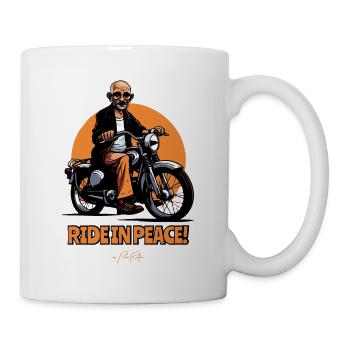 Ride in peace, motorcyclist - Mug - white - Right