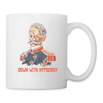 Aristocrat Portrait, Down with Hypocrisy - Mug - white - Right
