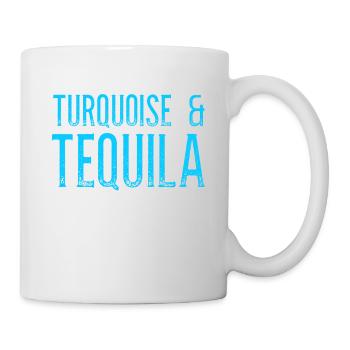 Turquoise Tequila Jeu De Jeu Boisson Alcoolisée Mexicain Cool - Mug blanc - blanc - Droite