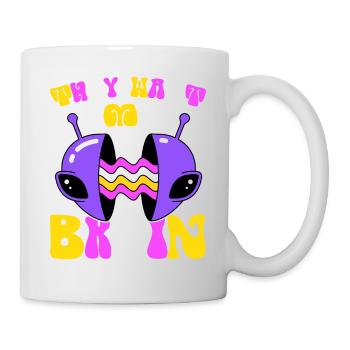 Alien, OVNI, UAP, Espace, Objet volant de l’espace - Mug blanc - blanc - Droite