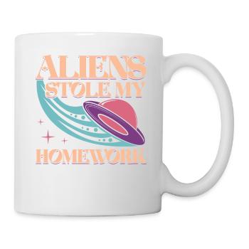 Alien, UFO, UAP, Space, Weltraum Flugobjekt - Tasse - Weiß - Rechts