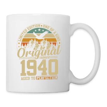 Vintage Birthday 84 Years 1940 - Mug - white - Right