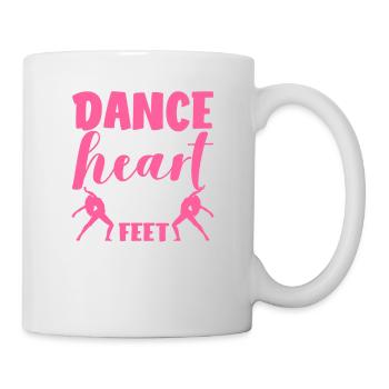 Dance with your heart and your feet will dance - Mug - white - Right