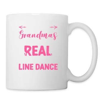 Real Grandmas Line Dance Nähen Tanzen Großmutter - Tasse - Weiß - Rechts