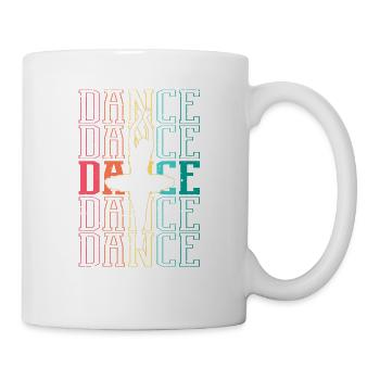 Retro Tanz Vintage Tanzen Silhouette Tänzer Club - Tasse - Weiß - Rechts