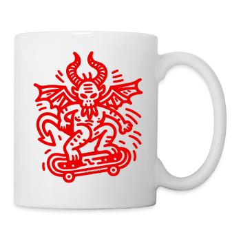 Rouge Diable - Mug blanc - blanc - Droite
