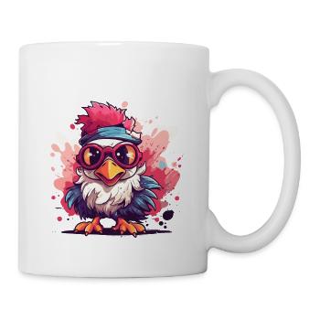 Huhn Hühner Hühnerbesitzer Verrücktes Huhn - Tasse - Weiß - Rechts
