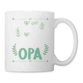Ich komme total nach meinem Opa Enkelin Enkel - Tasse - Weiß - Rechts