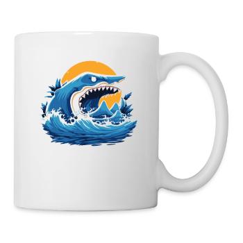 Le grand requin Kanagawa : ça valait le coup d’essayer - Mug blanc - blanc - Droite