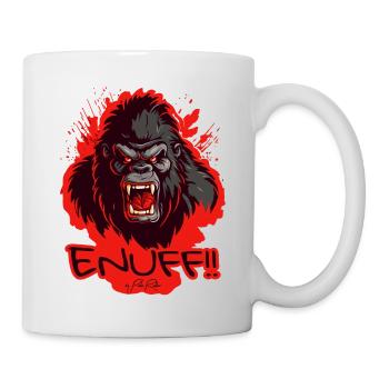 Fed Up, Enough Is Enough: Angry Gorilla - Mug - white - Right