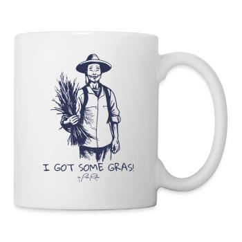 Chinese Rice Farmer Says, I Have Some Grass - Mug - white - Right