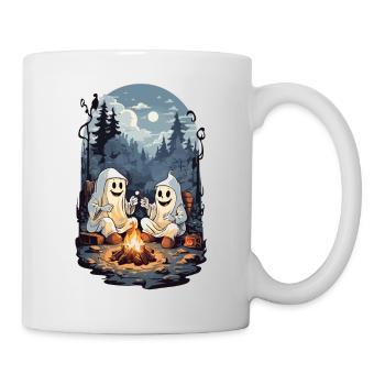 Halloween Ghosts Campfire Kids Cartoon - Mug - white - Right