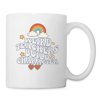 Des enseignants bizarres construisent un personnage à l’école groovy - Mug blanc - blanc - Droite