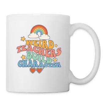 Des enseignants bizarres construisent un personnage à l’école groovy - Mug blanc - blanc - Droite