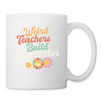 Des enseignants bizarres construisent un personnage à l’école groovy - Mug blanc - blanc - Droite