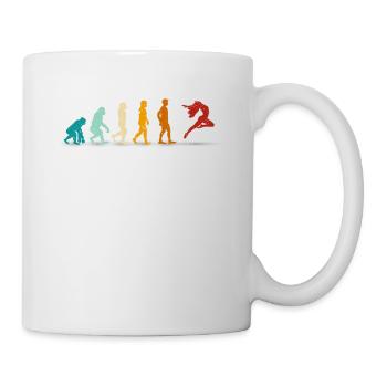 Tanzen Retro Tanzen Evolution des Menschen Tänzer - Tasse - Weiß - Rechts