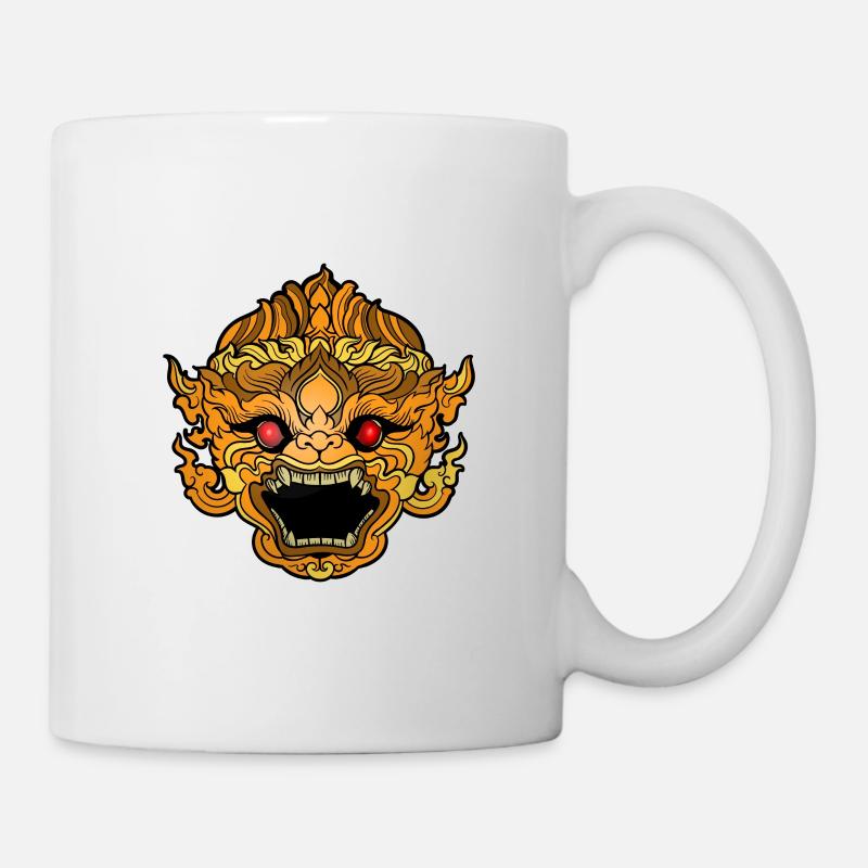 Temple du Cambodge Khmer Vintage drapeau je cadeau - Mug blanc - blanc