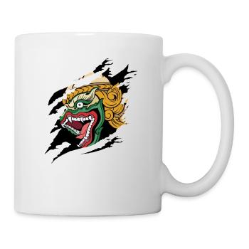 Temple du Cambodge Khmer Vintage drapeau je cadeau - Mug blanc - blanc - Droite