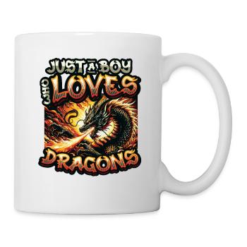 Juste un garçon qui aime les dragons - Boys Dragons - Mug blanc - blanc - Droite