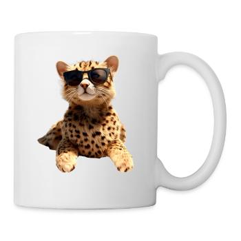 Cheetah Sunglasses Cheetah Cats Cute Cheetah - Mug - white - Right