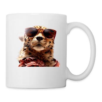 Cheetah Sunglasses Cheetah Cats Cute Cheetah - Mug - white - Right