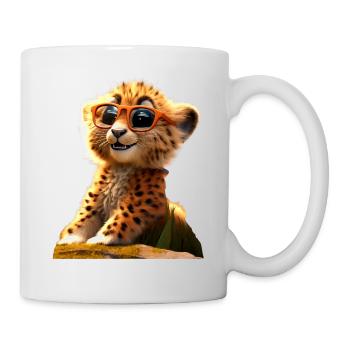 Cheetah Sunglasses Cheetah Cats Cute Cheetah - Mug - white - Right