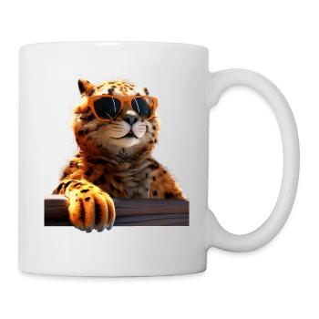 Cheetah Sunglasses Cheetah Cats Cute Cheetah - Mug - white - Right