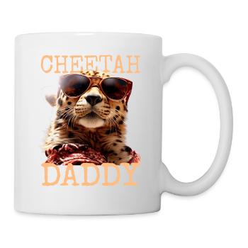 Cheetah Daddy Cheetah Dad Dad Father's Day Cats - Mug - white - Right