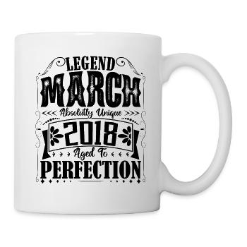 March 2018. March 2018 Birthday Gift. March. - Mug - white - Right