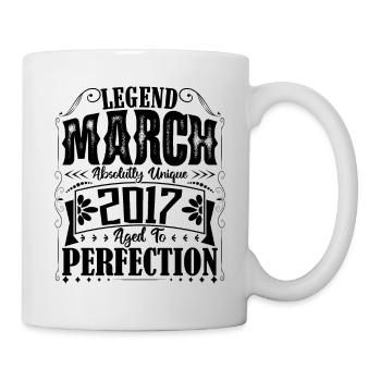 March 2017. Birthday Gift March 2017. March. - Mug - white - Right