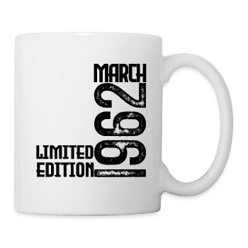 März 1962 Jubiläumsgeschenk. März 1962. März - Tasse - Weiß - Rechts