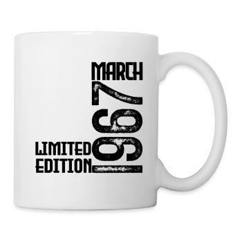 Geburtstagsgeschenk März 1967. März 1967. März - Tasse - Weiß - Rechts