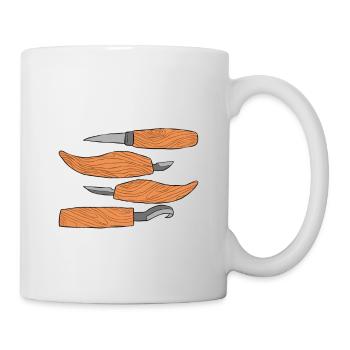 Wood Shining Wood Carving - Mug - white - Right