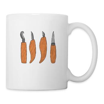 Wood Shining Wood Carving - Mug - white - Right