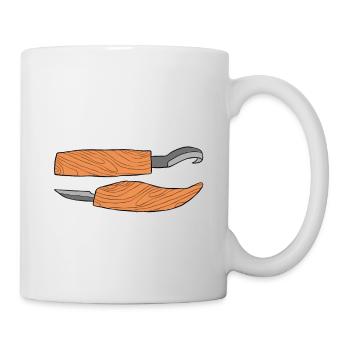 Wood Shining Wood Carving - Mug - white - Right