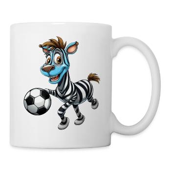 Zebra Fußballer - Eleganz auf dem Fußballfeld. - Tasse - Weiß - Rechts