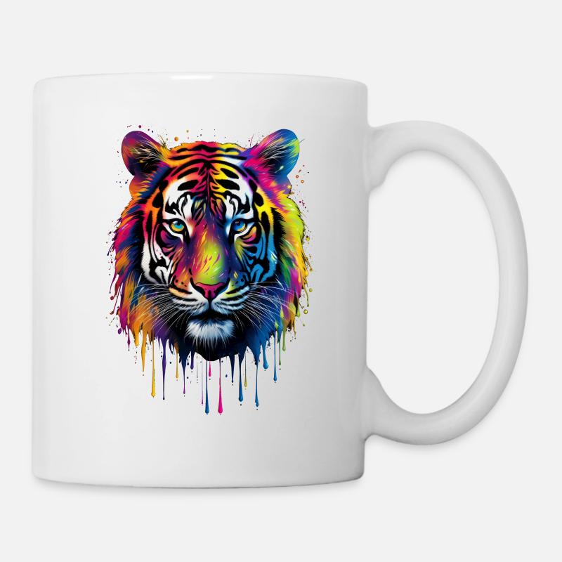 Rainbow Tiger - Tasse - Weiß