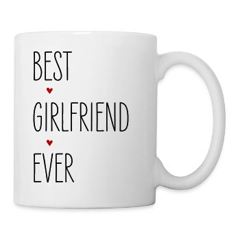 Petite amie, meilleure petite amie de tous les temps, amour de la Saint-Valentin - Mug blanc - blanc - Droite