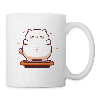 Hab mich gewogen bin zu klein Katze - Tasse - Weiß - Rechts