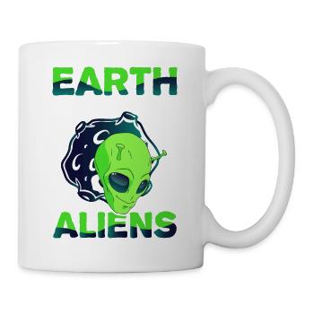 Alien, OVNI, UAP, Espace, Objet volant de l’espace - Mug blanc - blanc - Droite