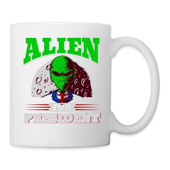 Alien, UFO, UAP, Space, Weltraum Flugobjekt - Tasse - Weiß - Rechts