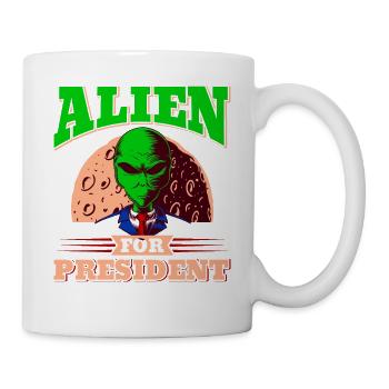 Alien, UFO, UAP, Space, Space Flying Object - Mug - white - Right