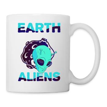 Alien, OVNI, UAP, Espace, Objet volant de l’espace - Mug blanc - blanc - Droite