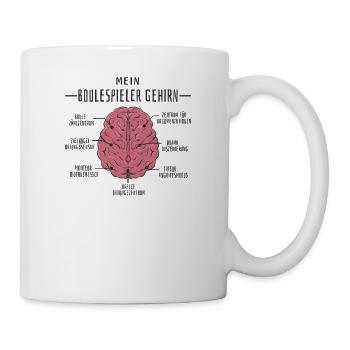 Boulespiel Boccia Petanque Kugeln - Tasse - Weiß - Rechts