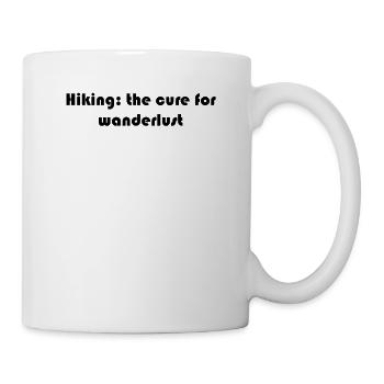 Wandern - Hiking: the cure for wanderlust - Mug - white - Right